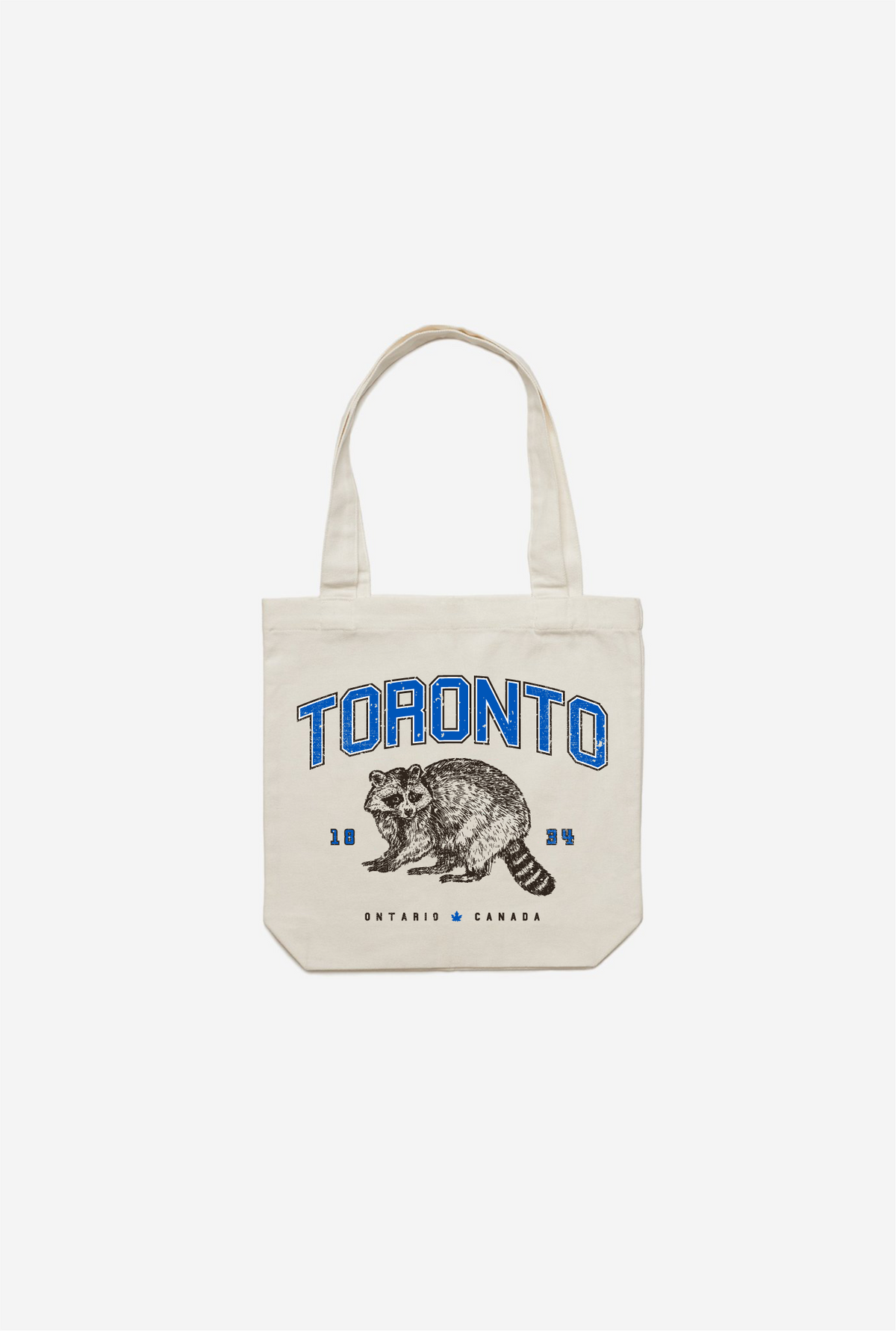 Toronto Vintage Raccoon Tote - Natural