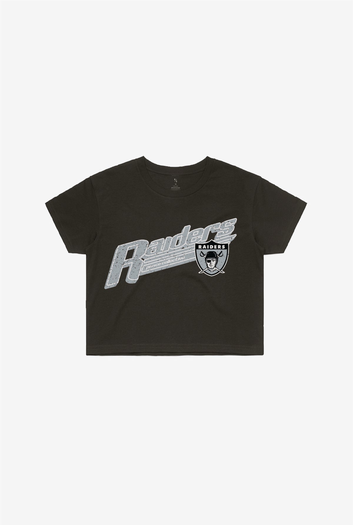Las Vegas Raiders Vintage Cropped T-Shirt - Black