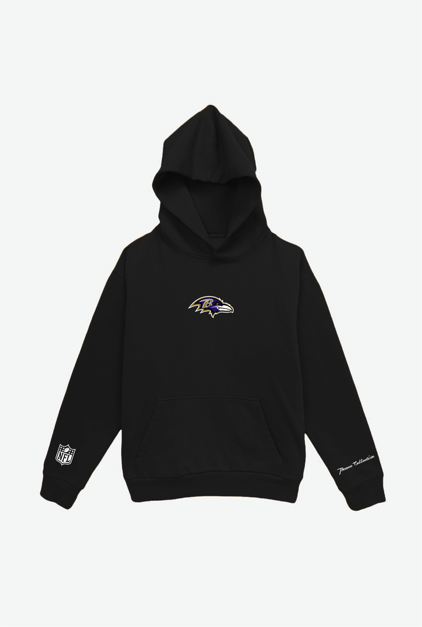 Baltimore Ravens Logo Heavyweight Hoodie - Black
