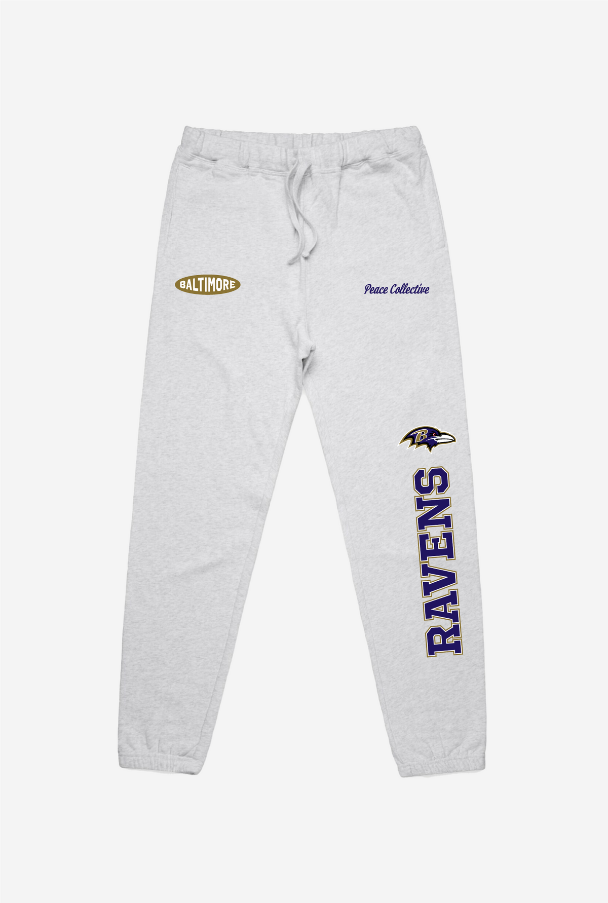 Baltimore Ravens Washed Graphic Joggers - Ash