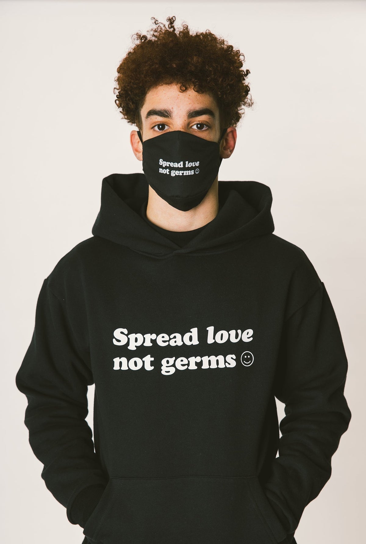 Spread Love, Not Germs Oversized Hoodie - Black