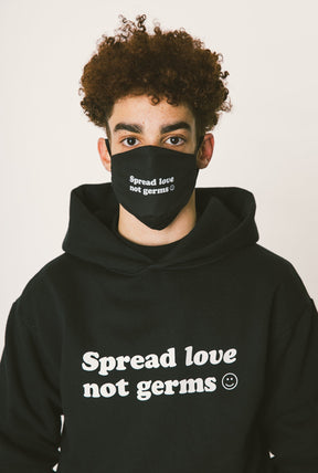 Spread Love, Not Germs Oversized Hoodie - Black