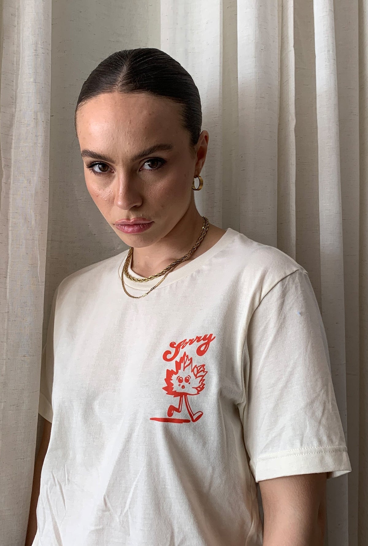 Maple Leaf Sorry T-Shirt - Natural