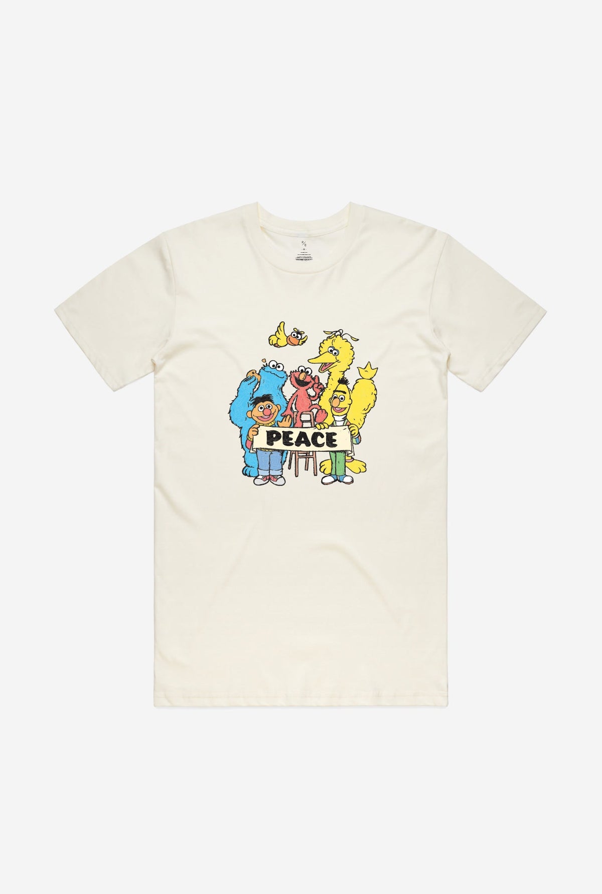 Peace Character T-Shirt - Cream