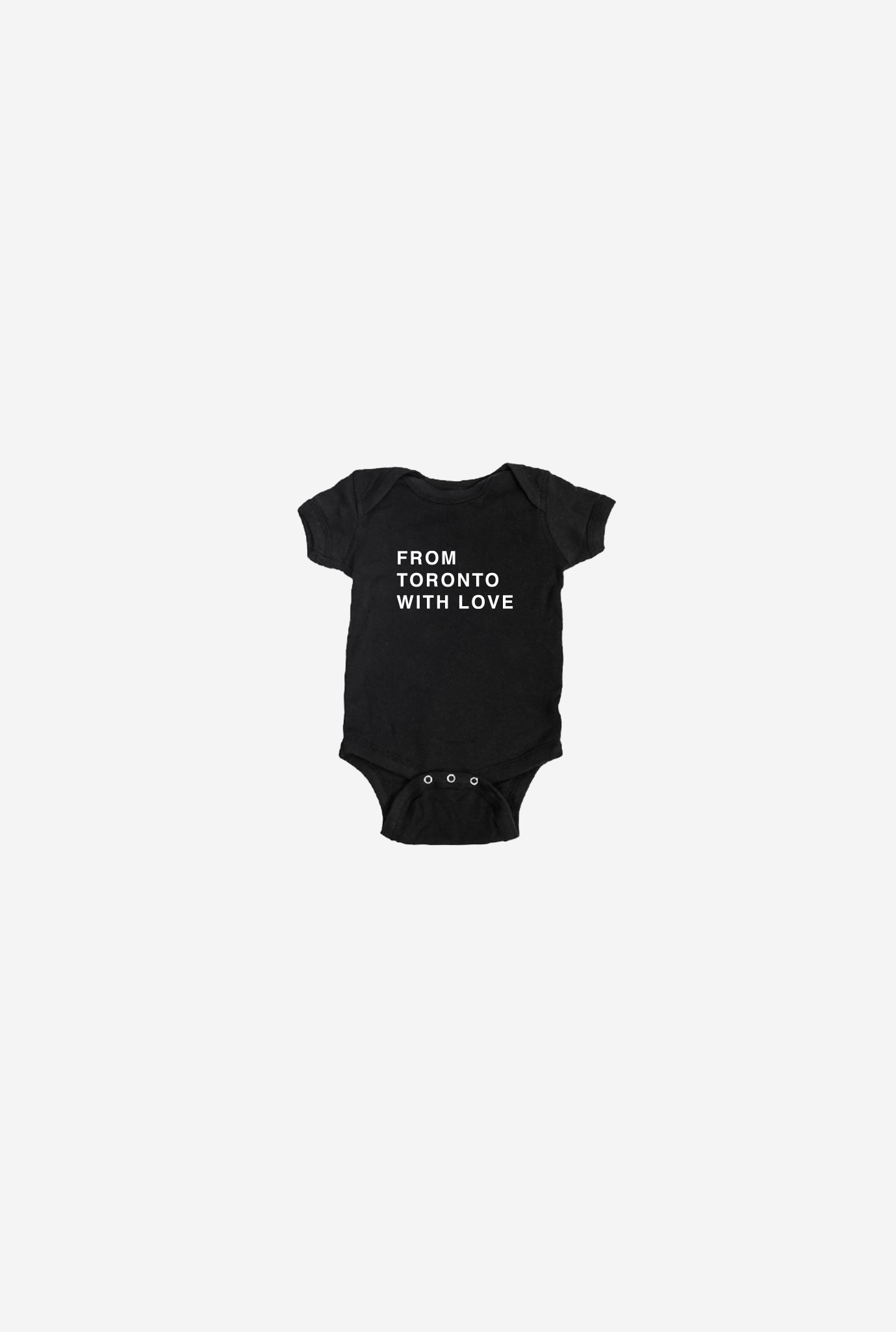 From Toronto with Love Short Sleeve Onesie - Black