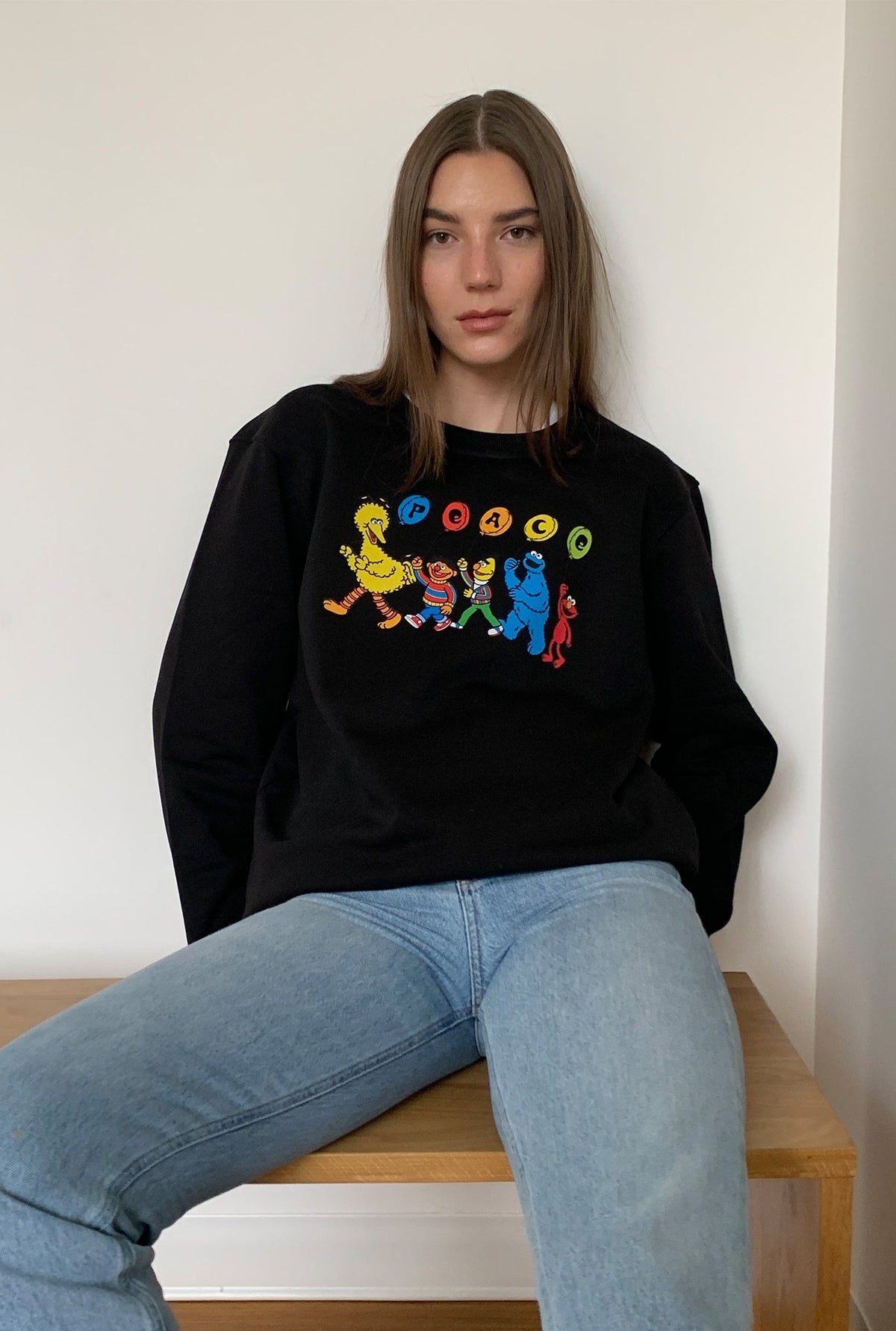 P/C x Sesame Street Balloon Crewneck - Black