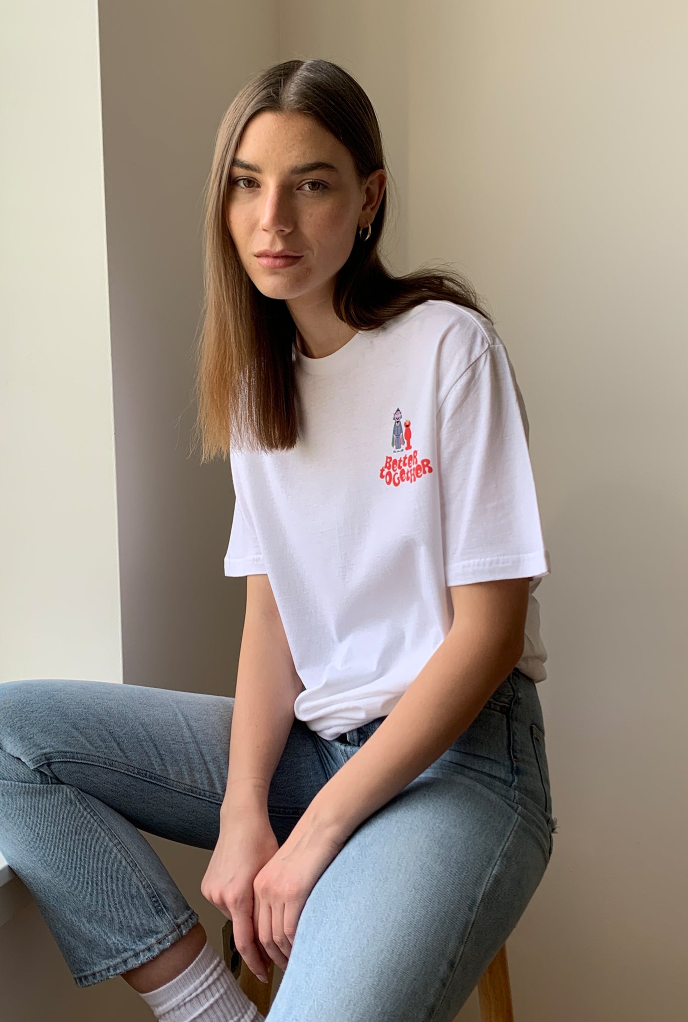 Count x Elmo Better Together T Shirt - White