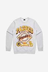 San Diego Padres Vintage Cooperstown Collection Crewneck - Ash