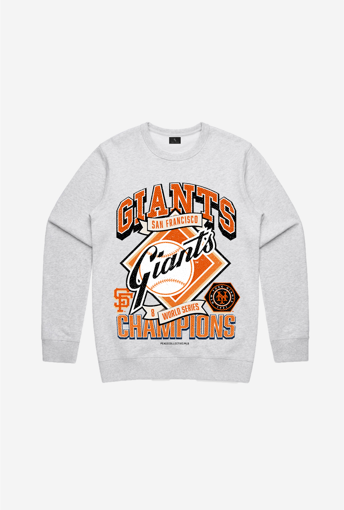 San Francisco Giants Vintage Cooperstown Collection Crewneck - Ash