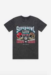 Super Bowl LIV: Kansas City Chiefs vs San Francisco 49ers Stonewashed T-Shirt - Black