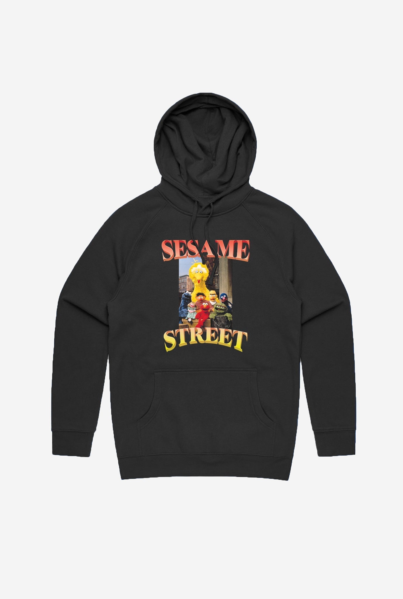 Sweat à capuche rap Sesame Street - Noir