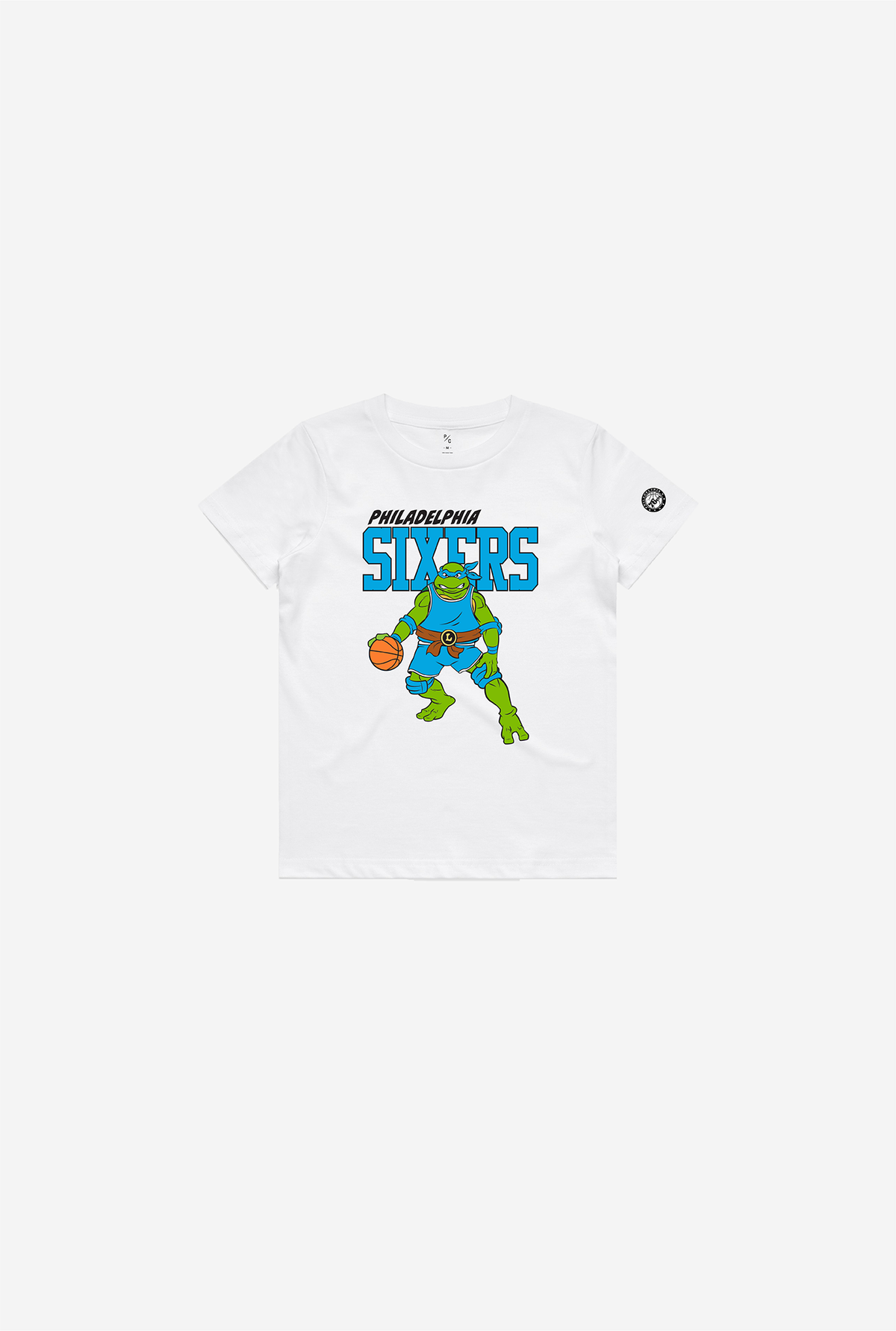 P/C x TMNT Philadelphia 76ers Kids T-Shirt - White