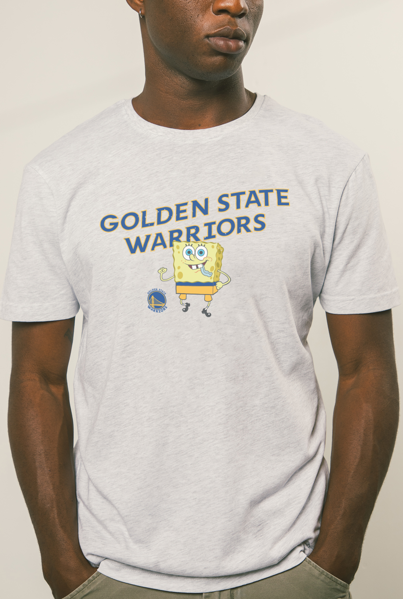 Golden State Warriors Spongebob T-Shirt - Ash