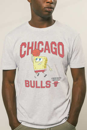 Chicago Bulls Spongebob T-Shirt - Ash