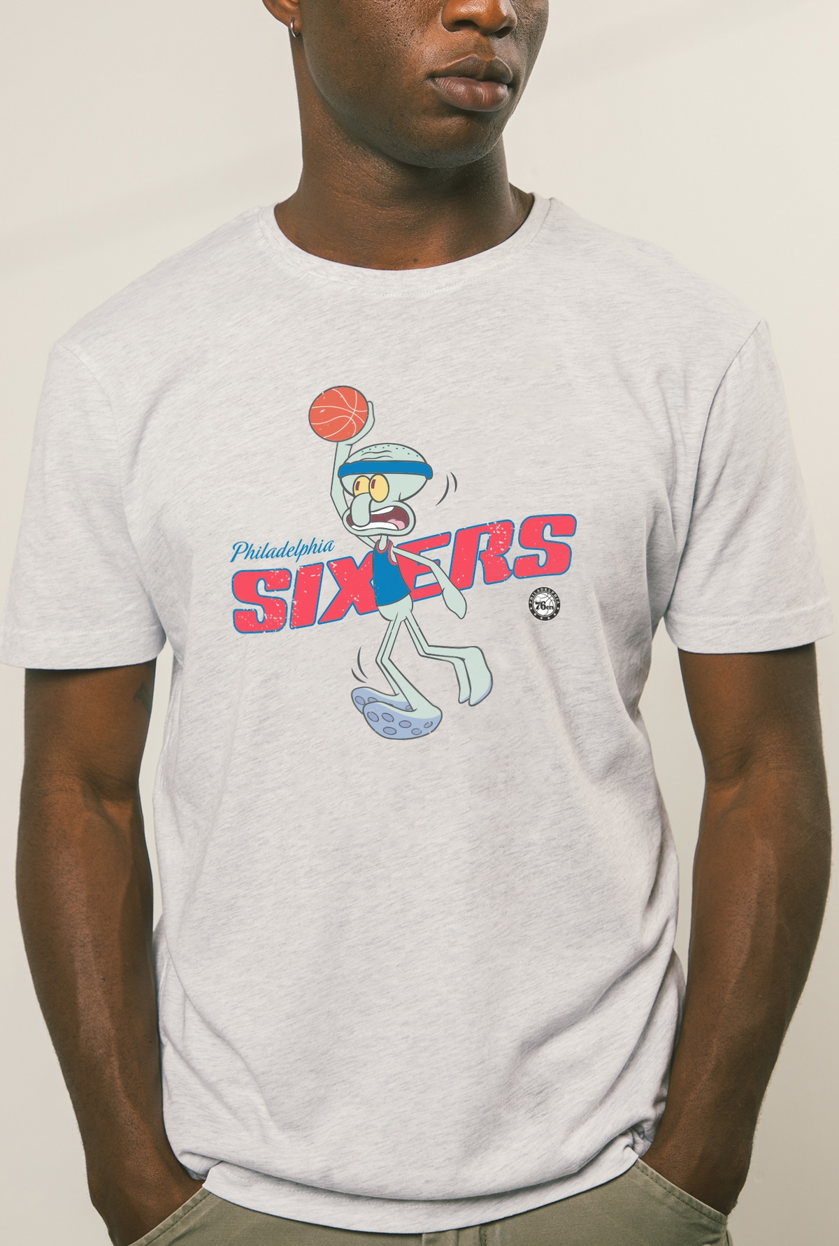 Philadelphia 76ers Squidward Dunk T-Shirt - Ash