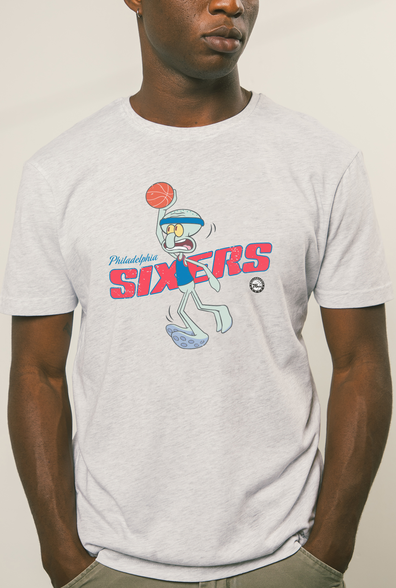 Philadelphia 76ers Squidward Dunk T-Shirt - Ash