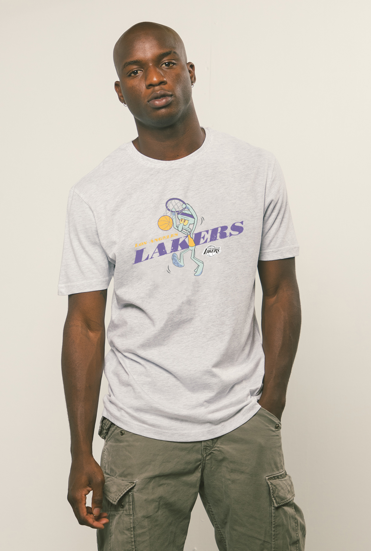 Los Angeles Lakers Squidward T-Shirt - Ash