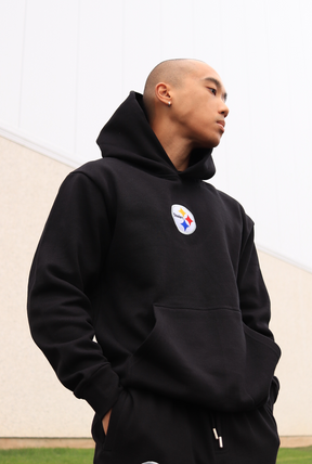 Pittsburgh Steelers Logo Heavyweight Hoodie - Black