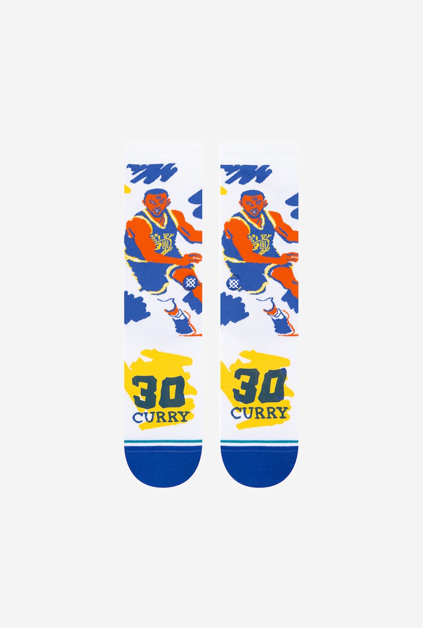 Steph Curry Paint Socks - White