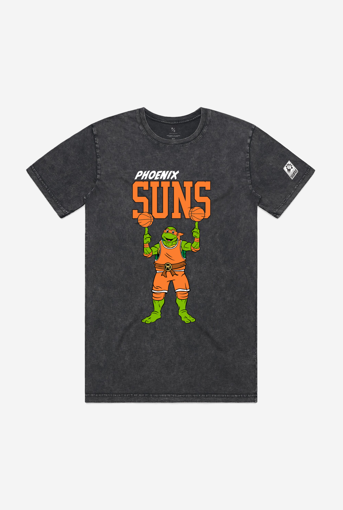 P/C x TMNT Phoenix Suns Stonewash T-Shirt - Black