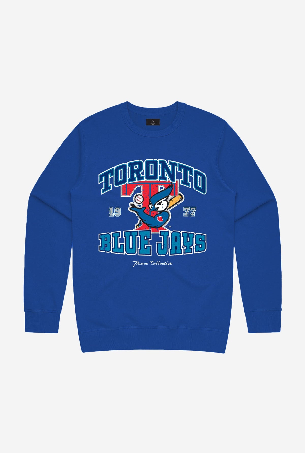 Toronto Blue Jays – Gewaschener Rundhalsausschnitt im Vintage-Stil – Royal