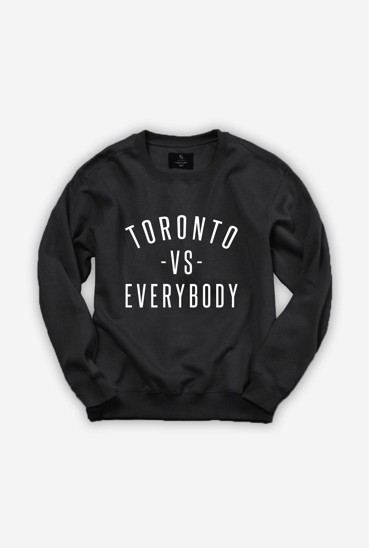 toronto vs everybody crewneck sweater black