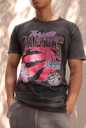 Toronto Raptors Stonewash T-Shirt - Black