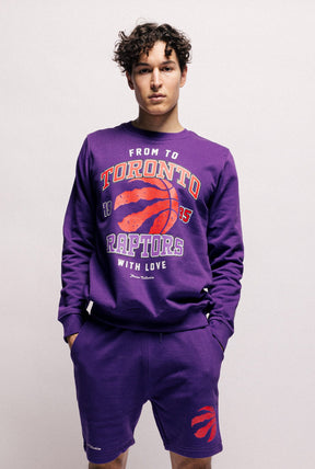 Toronto Raptors Washed Crewneck - Purple