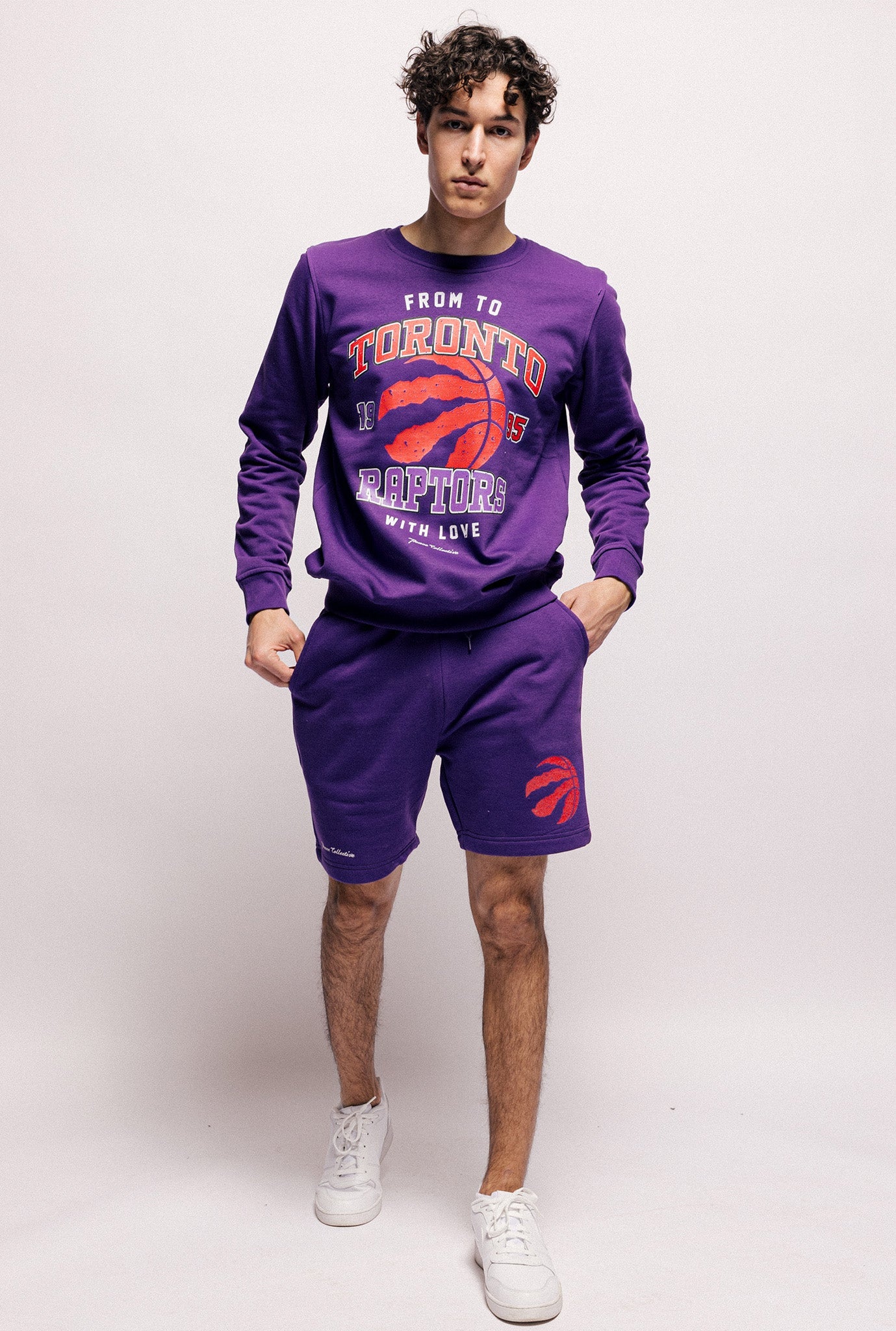 Toronto Raptors Washed Crewneck - Purple