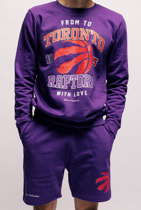 Toronto Raptors Fleece Shorts - Purple