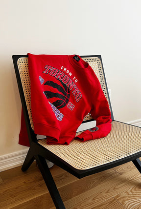 Toronto Raptors Washed Crewneck - Red