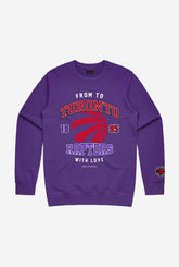 Toronto Raptors Washed Crewneck - Purple