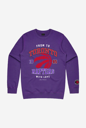 Toronto Raptors Washed Crewneck - Purple