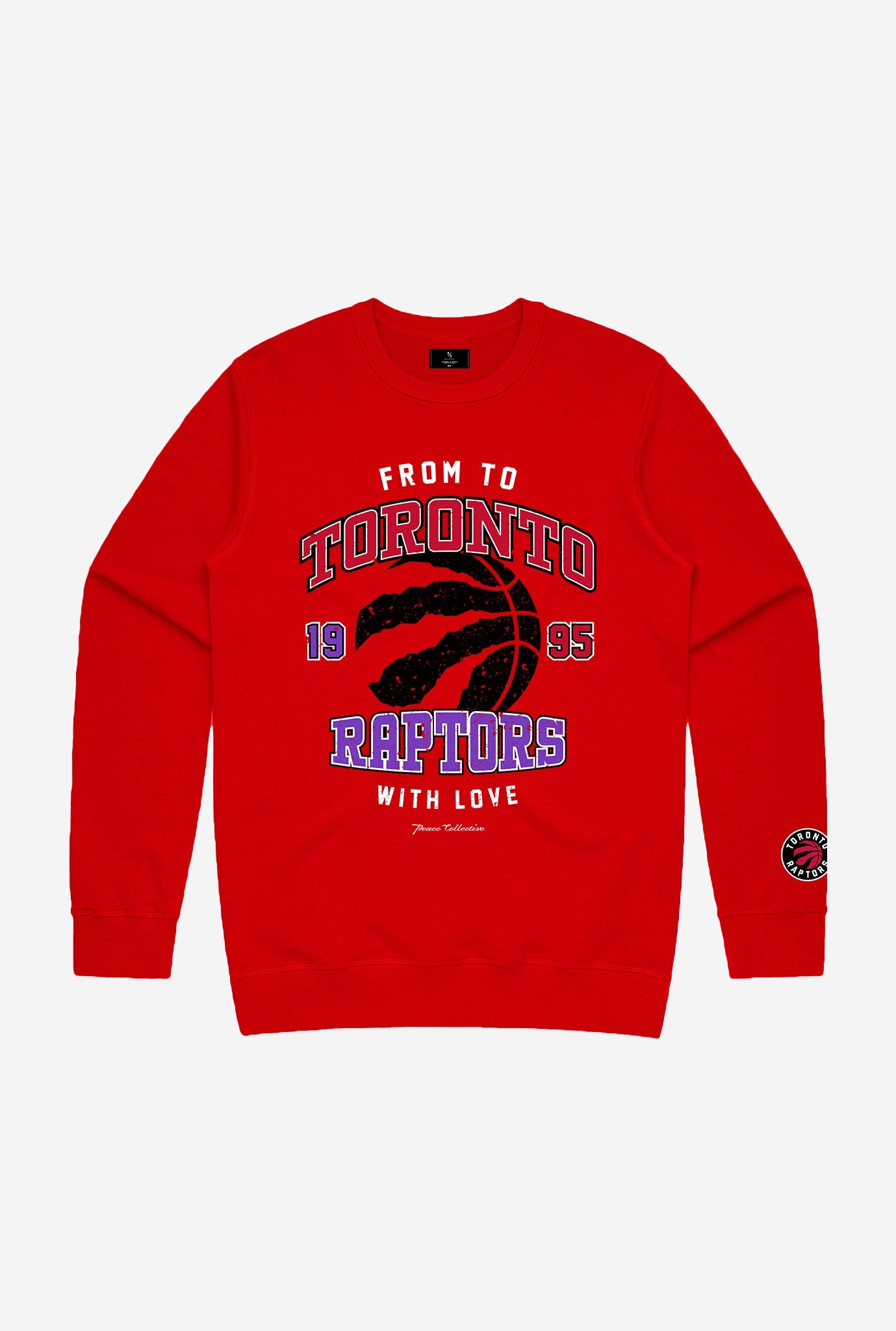 Toronto Raptors Washed Crewneck - Red