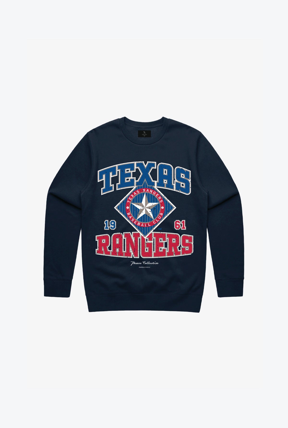 Texas Rangers Vintage Kids Crewneck - Navy