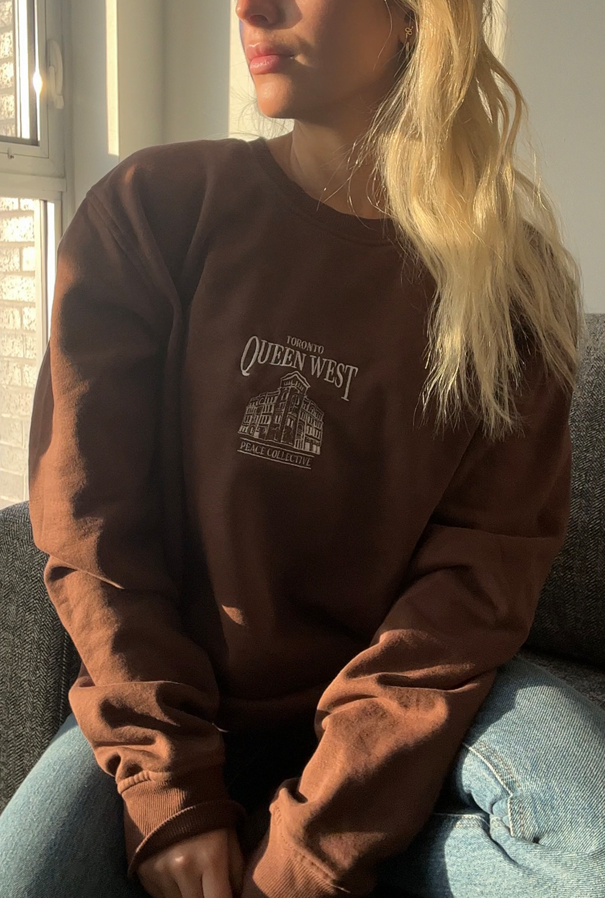 Queen West Vintage Crewneck - Espresso