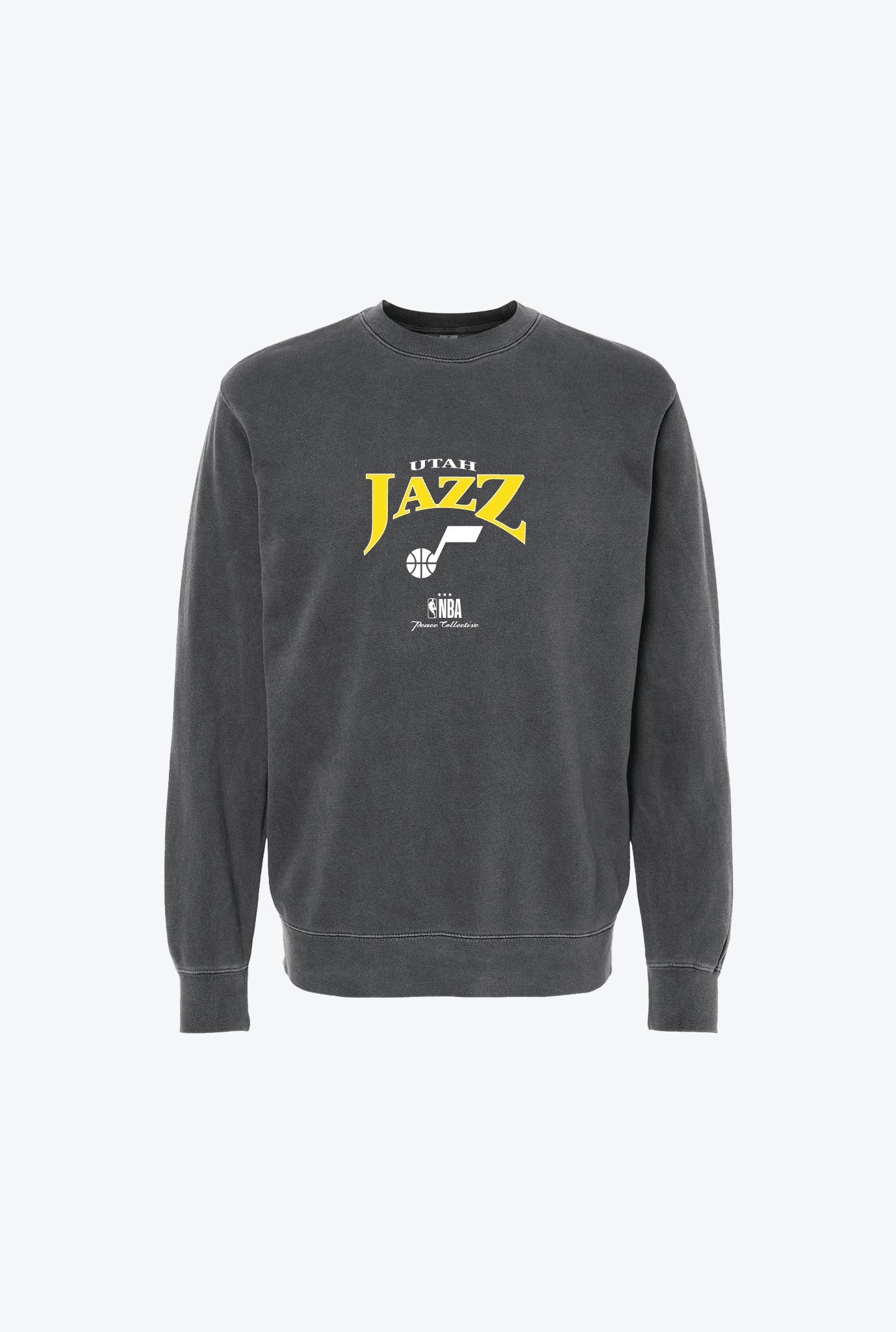 Utah Jazz Pigment Dye Crewneck - Black