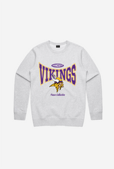 Minnesota Vikings Washed Graphic Crewneck - Ash