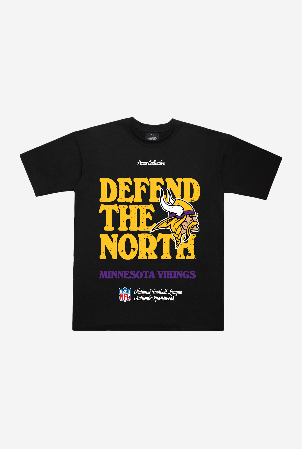 Minnesota Vikings Vintage Ad Heavyweight T-Shirt - Black