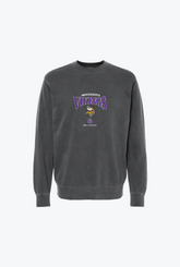 Minnesota Vikings Vintage Embroidered Crewneck - Black