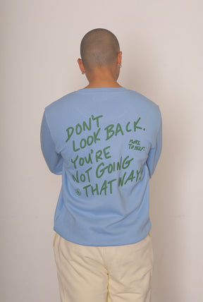 Don't Look Back Crewneck - Vista Blue