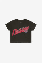 Washington Nationals Vintage Cropped T-Shirt - Black