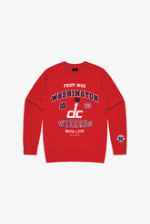 Washington Wizards Washed Kids Crewneck - Red