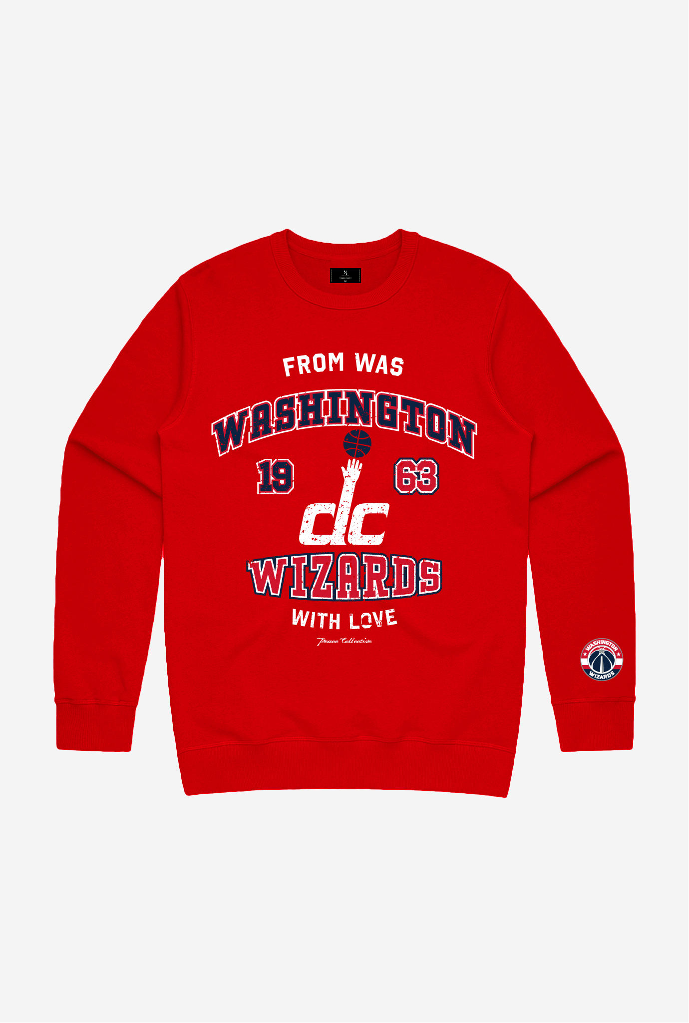 Washington Wizards Washed Crewneck - RedWashington Wizards Washed Crewneck - Red