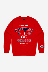 Washington Wizards Washed Crewneck - RedWashington Wizards Washed Crewneck - Red