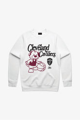 Col ras du cou avec mascotte des Cleveland Cavaliers - Blanc