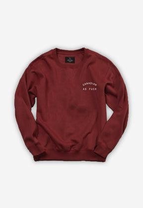 Canadian as Fuck Crewneck - Maroon