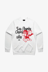 Los Angeles Clippers Mascot Crewneck - White