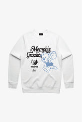 Memphis Grizzlies Mascot Crewneck - White