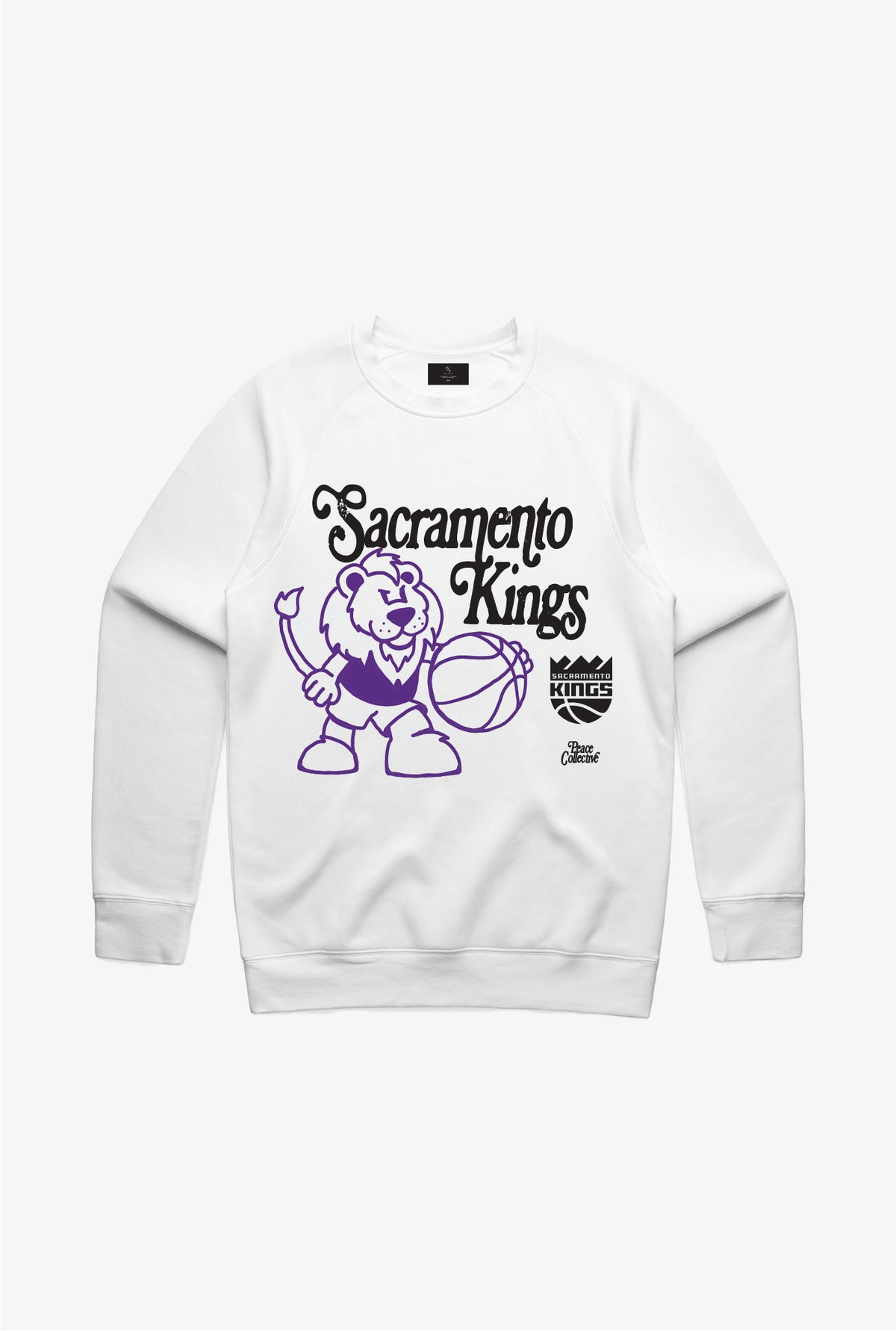 Rundhalsausschnitt mit Maskottchen der Sacramento Kings - Weiß